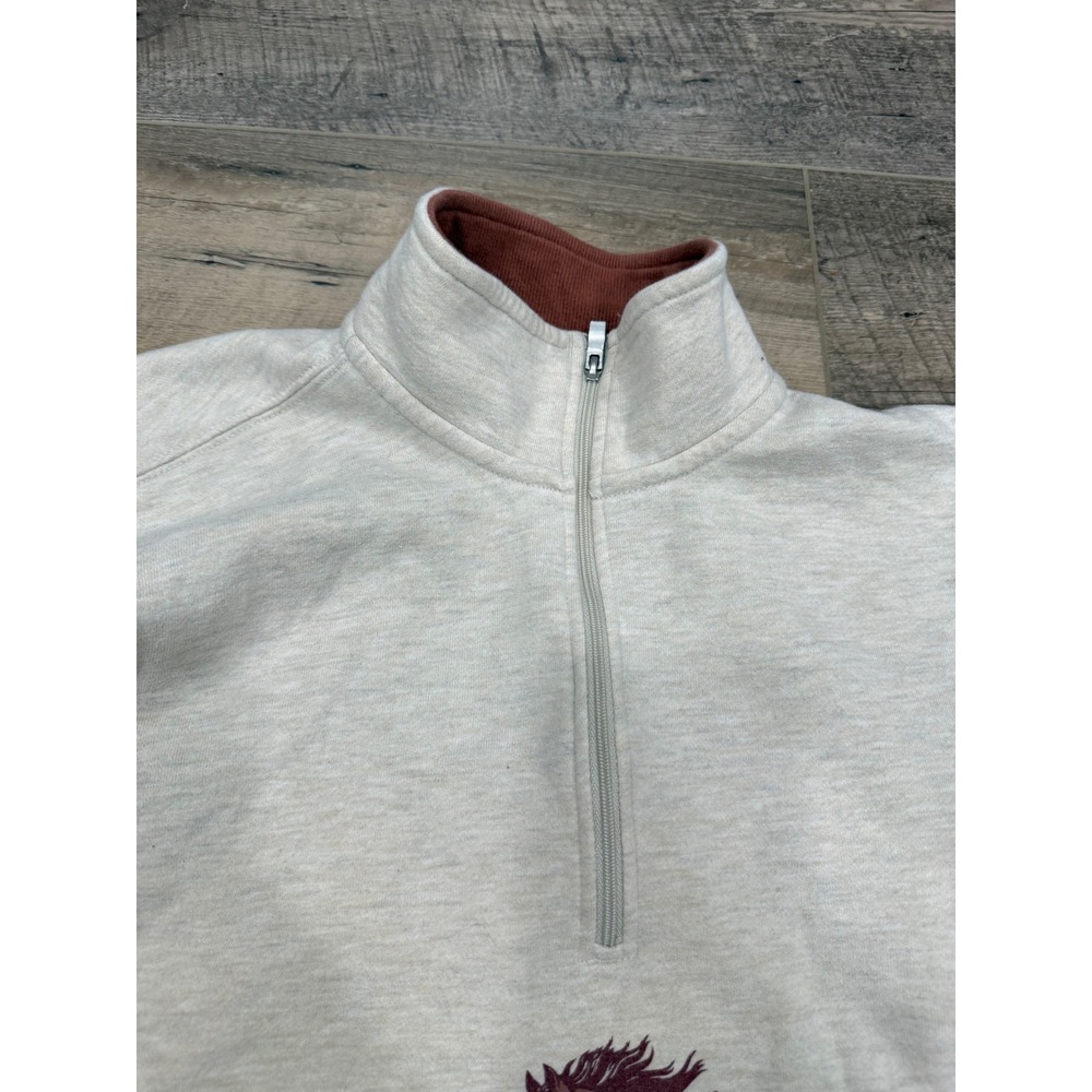 Ariat Real Womens Quarter Zip Sweatshirt Wild Horse Desert Oatmeal Size M - Picture 3 of 9